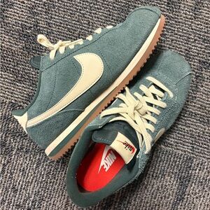 Nike Cortez Forest Green Suede Sneakers